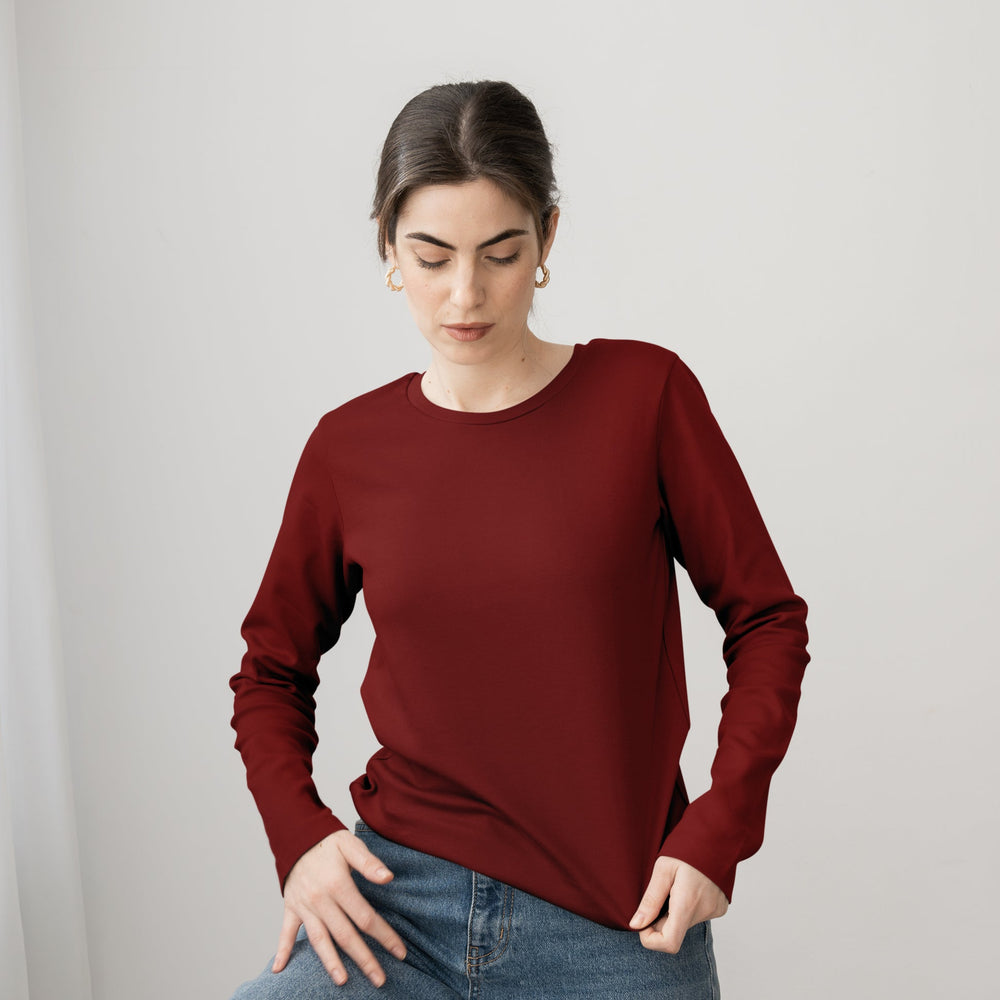 Maroon Classic Full Sleeve Tee