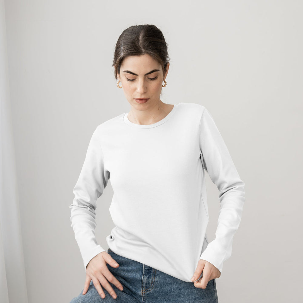 Pure White Classic Full Sleeve Tee
