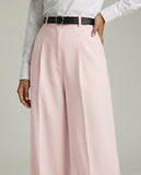Tailored Wide Leg Pants - Blush Pink