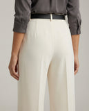 Tailored Wide Leg Pants - Off White