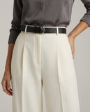Tailored Wide Leg Pants - Off White