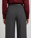 Tailored Wide Leg Pants - Dark Gray