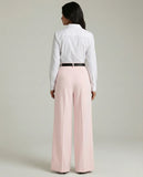 Tailored Wide Leg Pants - Blush Pink