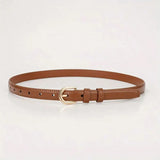 Unisex Faux Luxury Waist Belts - Brown.