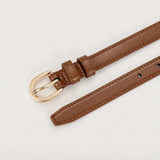 Unisex Faux Luxury Waist Belts - Brown.