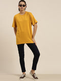 Mustard Drop Shoulder Oversize T Shirt
