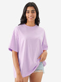 Light Purple  Drop Shoulder Oversize T Shirt