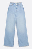 Icy Blue High Waisted Wide Leg