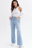Icy Blue High Waisted Wide Leg