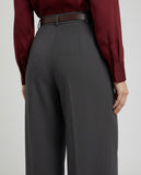 Tailored Wide Leg Pants - Dark Gray