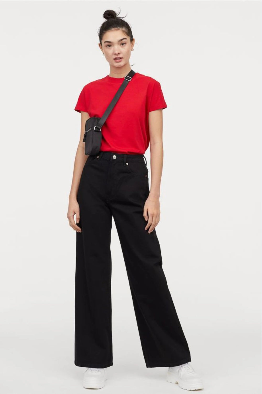 Premium Black Wide Leg Jeans