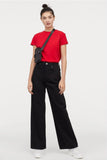 Premium Black High Waist Wide Leg