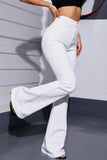 WHITE HIGH WAIST FLARED JEANS