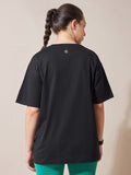 Black Drop Shoulder Oversize T Shirt