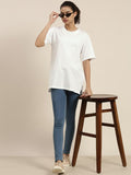 White Drop Shoulder Oversize T Shirt