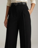 Tailored Wide Leg Pants - Black
