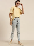 Beige Drop Shoulder Oversize T Shirt