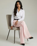 Tailored Wide Leg Pants - Blush Pink