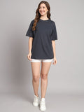 Charcoal Grey Drop Shoulder Oversize T Shirt