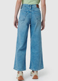 Wide Leg Loose Fit High Waist Jeans Mid Blue