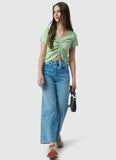 Wide Leg Loose Fit High Waist Jeans Mid Blue
