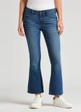 Pimlico Blue Mid Waist Flare Jeans