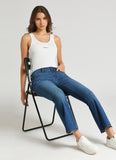 Pimlico Blue Mid Waist Flare Jeans