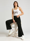 Hailey Premium Black High Waist Wide Leg Jeans