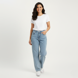 Ice-Blue Wide Leg
