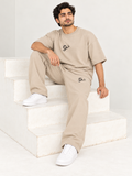 Men's Oversized Co-Ord Set – Beige | Burraq