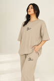 Women’s Oversized Co-Ord Set – Beige | Burraq