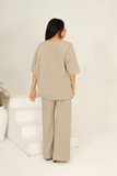 Women’s Oversized Co-Ord Set – Beige | Burraq