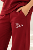 Women’s Oversized Co-Ord Set – Maroon | Burraq