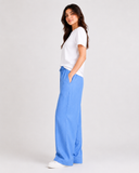 Blue Denim Wide-Leg Trouser