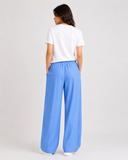 Blue Denim Wide-Leg Trouser