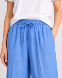 Blue Denim Wide-Leg Trouser