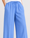 Blue Denim Wide-Leg Trouser