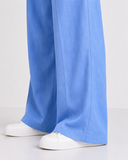 Blue Denim Wide-Leg Trouser