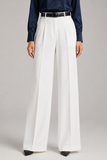 Tailored Wide Leg Pants - Pure White