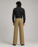Mens Tailored Wide Leg Pants - Golden Brown