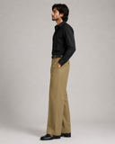 Mens Tailored Wide Leg Pants - Golden Brown