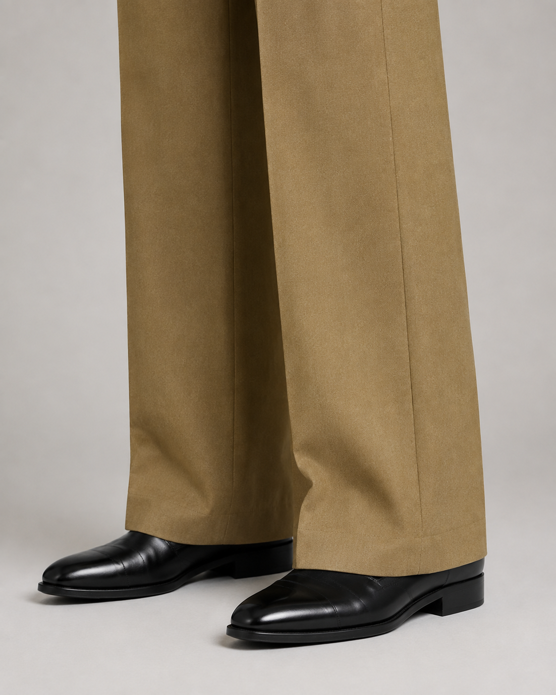 Mens Tailored Wide Leg Pants - Golden Brown
