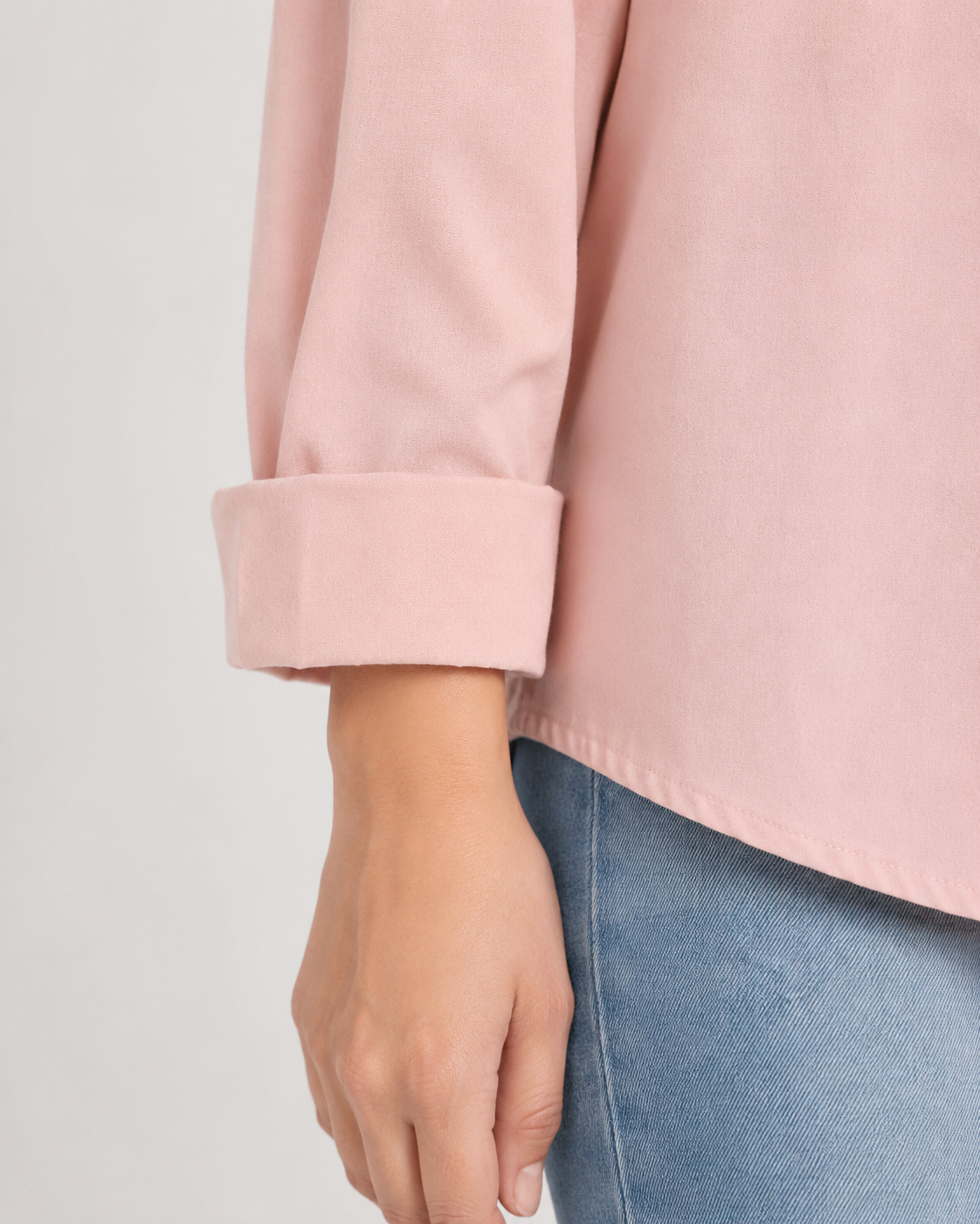 Women’s Cotton Button Down Shirt - Pink