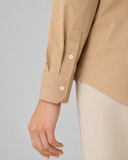 Women’s Cotton Button Down Shirt - Beige