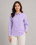 Women’s Cotton Button Down Shirt - Lavender