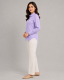Women’s Cotton Button Down Shirt - Lavender