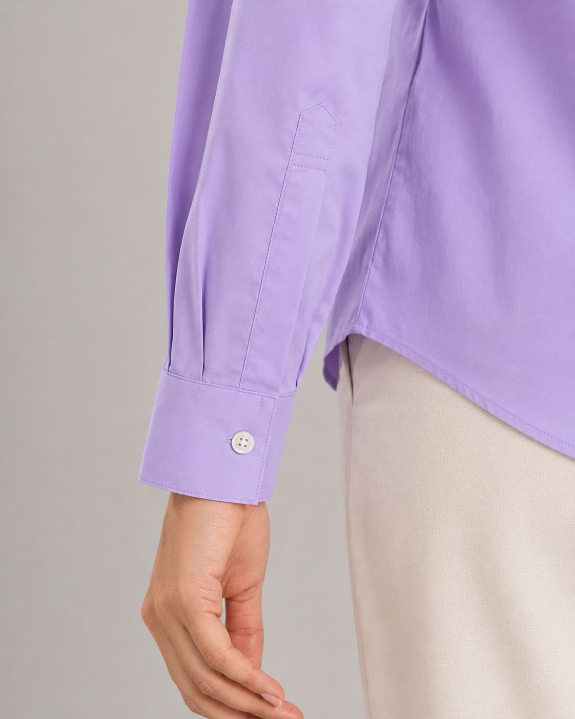 Women’s Cotton Button Down Shirt - Lavender