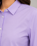 Women’s Cotton Button Down Shirt - Lavender