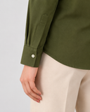 Women’s Cotton Button Down Shirt - Olive Green