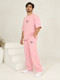 Men's Oversized Co-Ord Set – Pink | Burraq